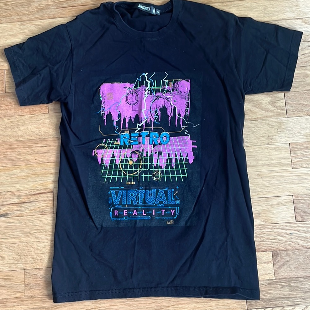 misguided retro virtual reality shirt